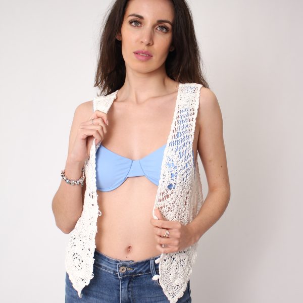 Chaleco Pico Crochet Ibicenco