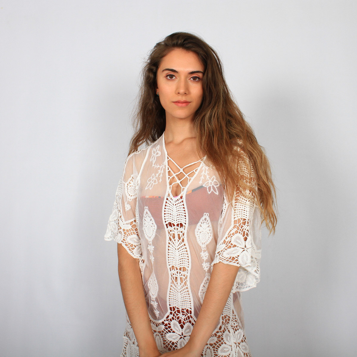 CR-881-6 Vestido Corto Ibicenco - Imagen 1