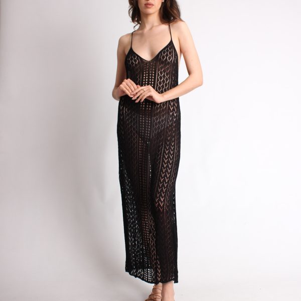 Vestido Largo Calado Tirantes