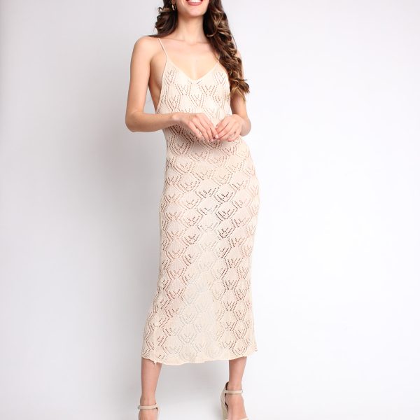 Vestido Largo Calado Rombos