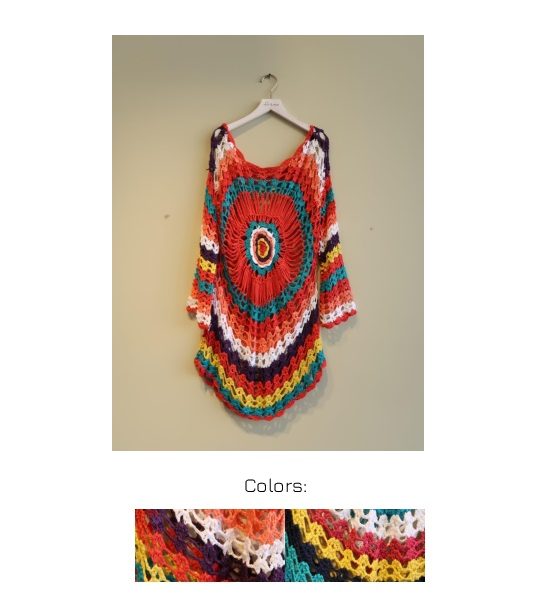 Vestido Corto Multicolor Ibicenco