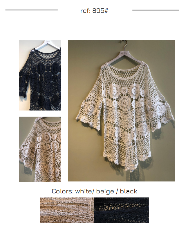 CR-895-FALTA-NEGRO-Y-BEIGE Top Crochet Ibicenco - Imagen 46