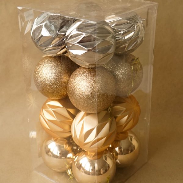 Bolas Decorativas Árbol Tonos Variados 4 Modelos Diferentes