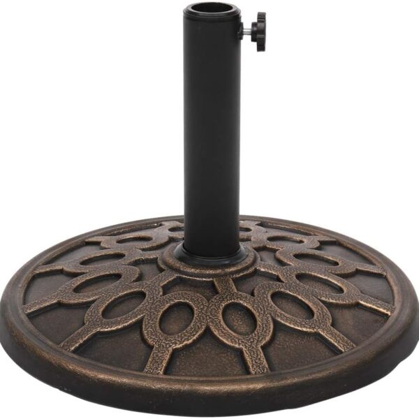 Soporte Redondo para Sombrilla - Base de Resina para Sombrilla de Jardín, Terraza y Patio - 12 kg.