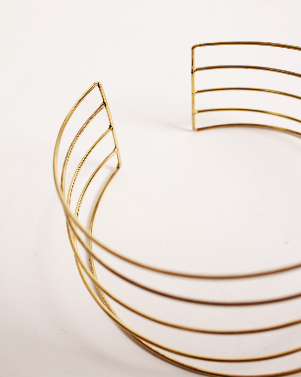 Choker-5-lines-dorado_2 Choker Minimal Dorado - Imagen 3