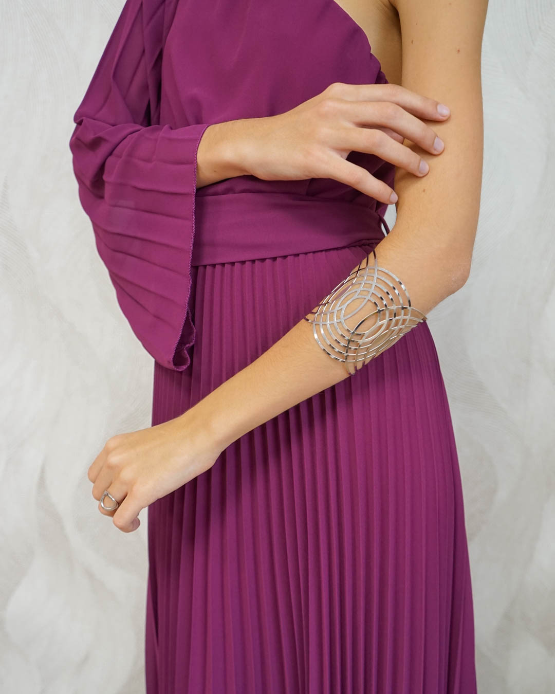 WW-RG50114P-2 Brazalete Plateado Aros - Imagen 3