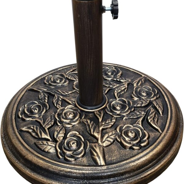 Soporte Redondo para Sombrilla - Base de Resina para Sombrilla de Jardín, Terraza y Patio - 9.5 kg.