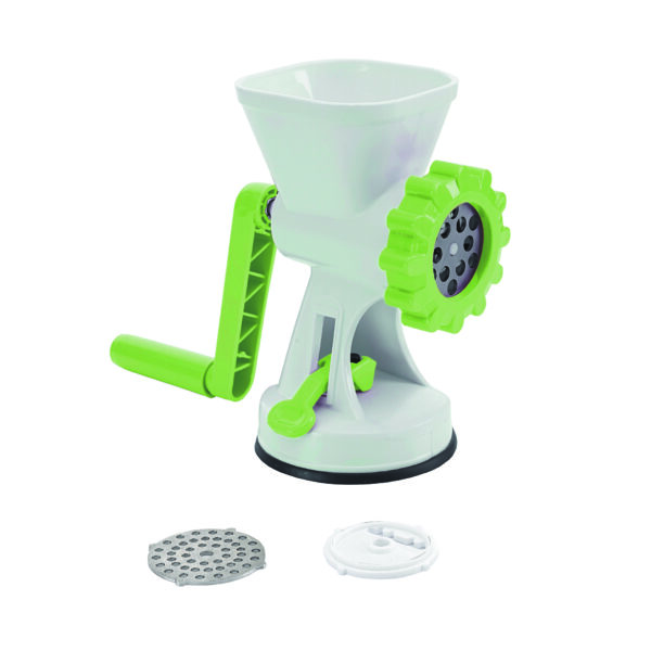 Picador de Carne Manual - 2 Placas de Corte - Tracción Mediante Manivela