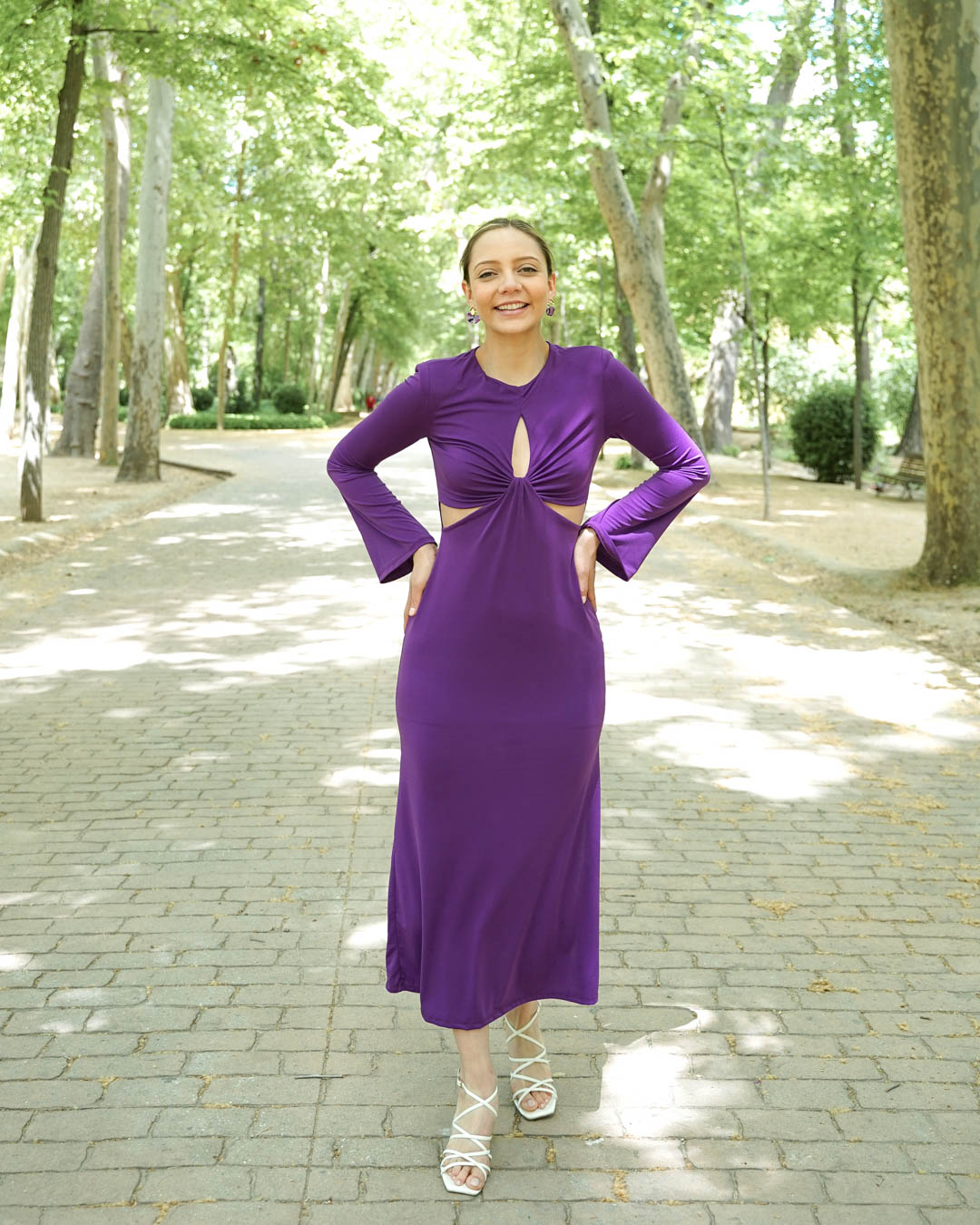 RY-71280MORADO-5 Vestido Cut Out Morado - Imagen 4