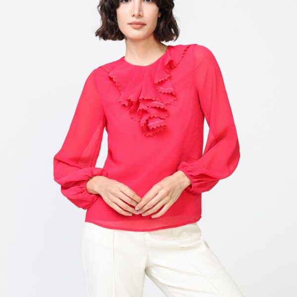 Blusa Fucsia Volantes