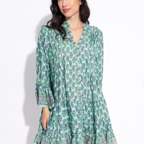 Vestido Corto Seda Estampado