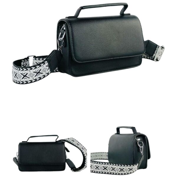 Bolso Bandolera Negro con Asa