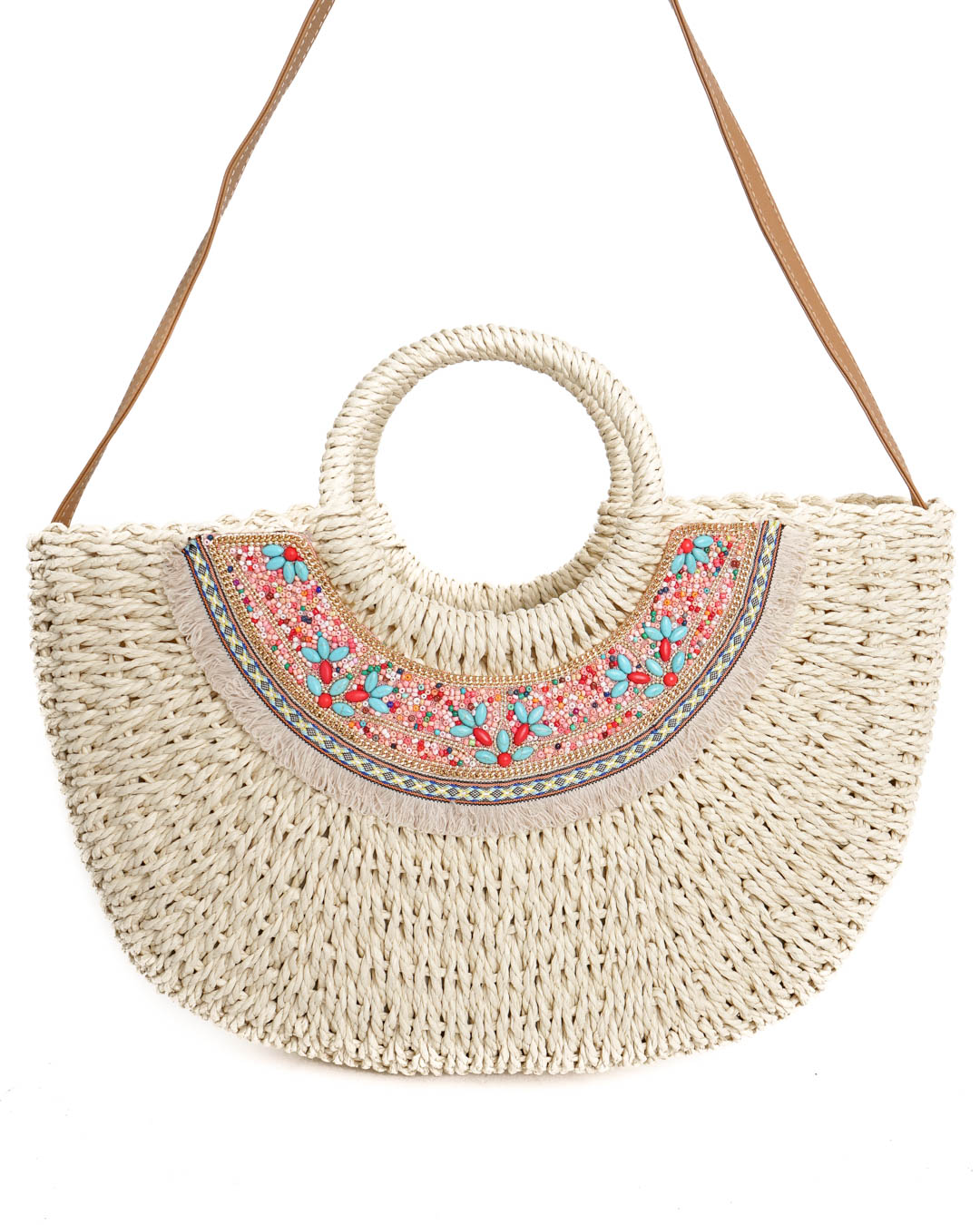 LO-52551BEIGE-1 Bolso Barbate Beige y Rosa - Imagen 5