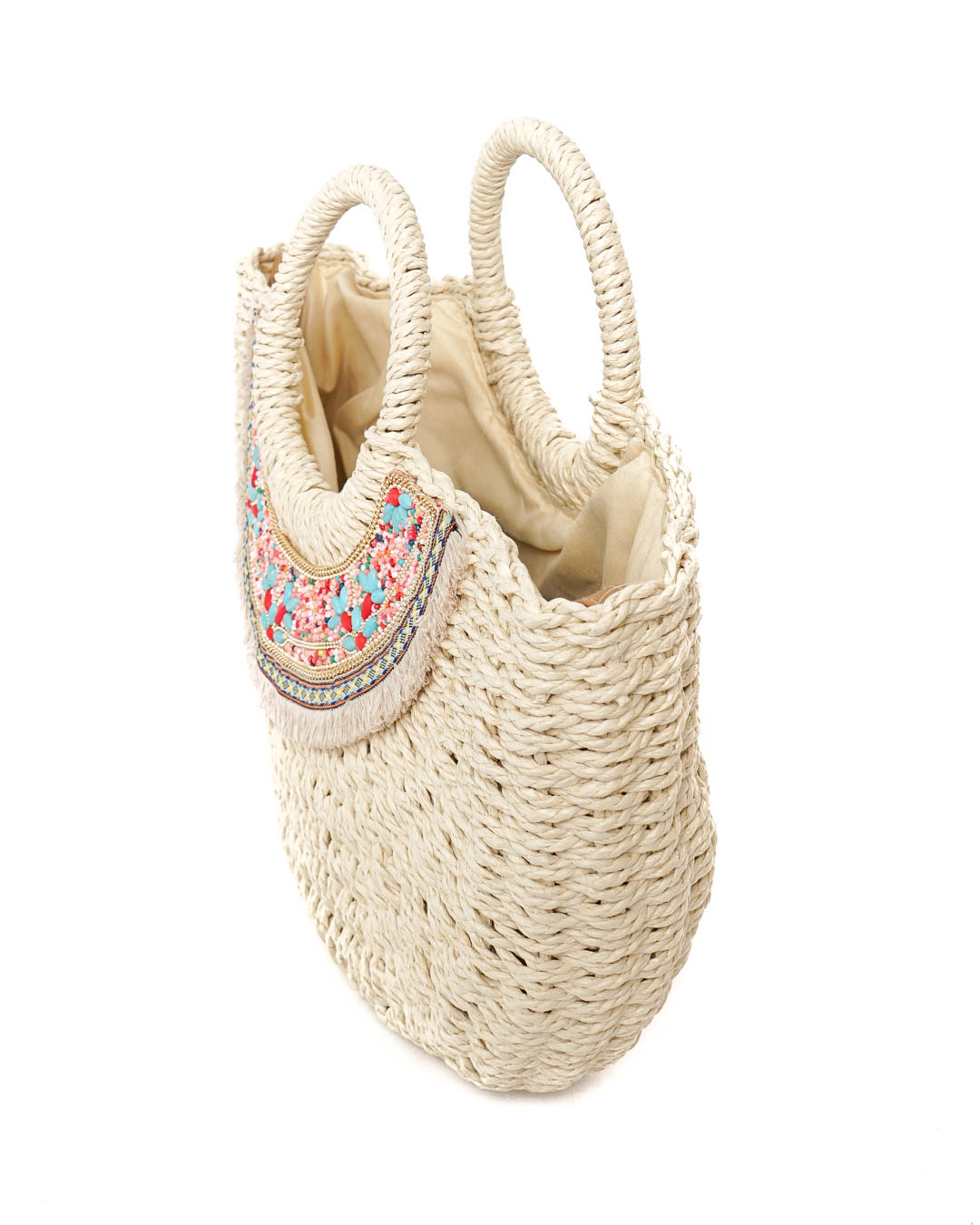 LO-52551BEIGE-4 Bolso Barbate Beige y Rosa - Imagen 3