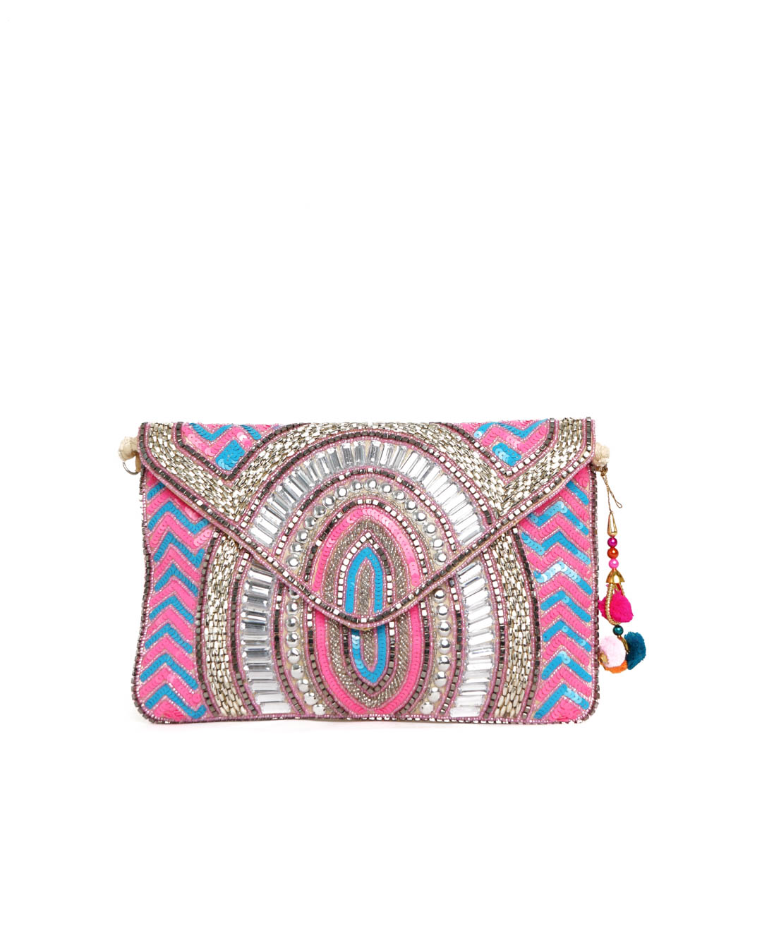 LT-CB-0601ROSA-10 Bolso Sobre Lentejuelas Rosa - Imagen 1