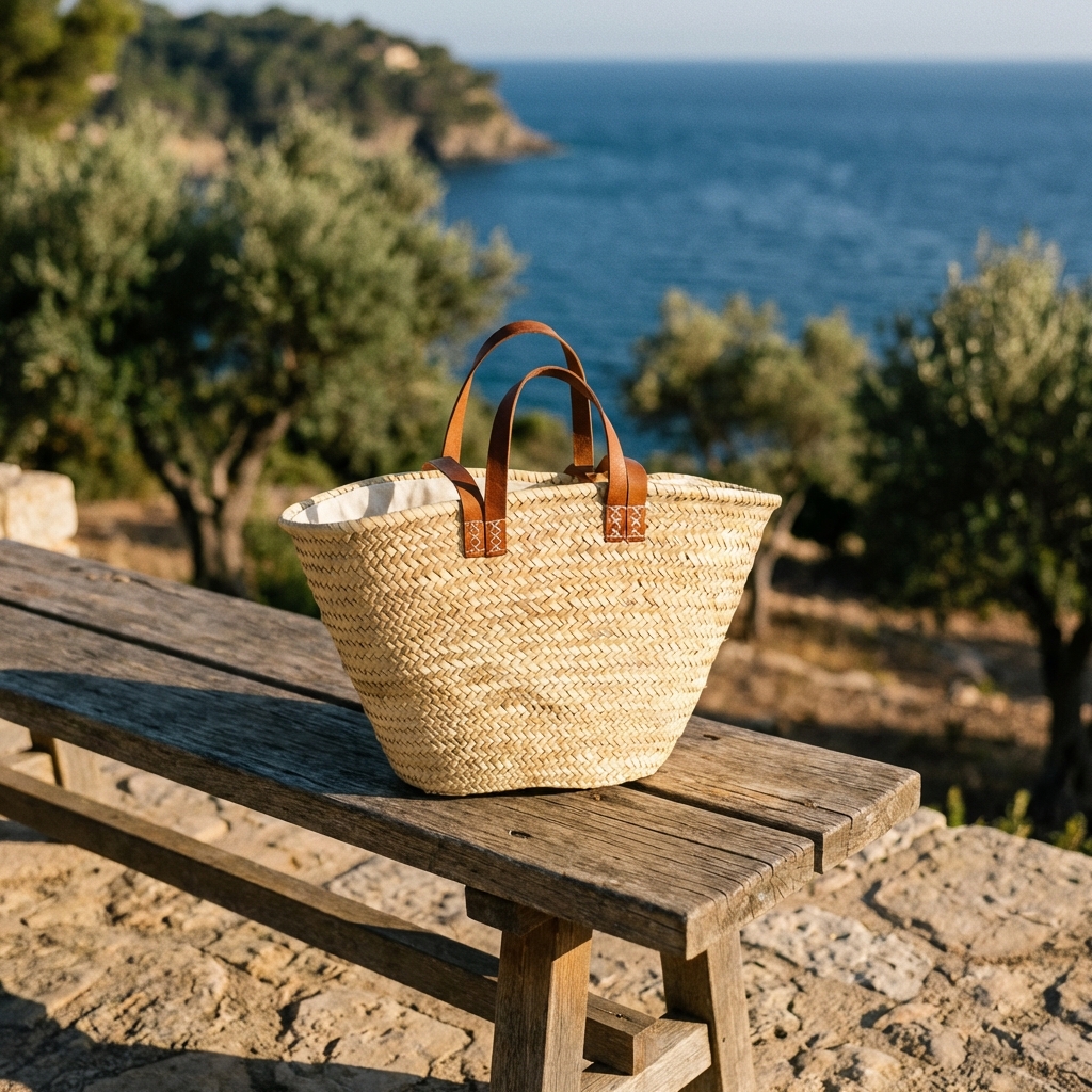 capazo-de-palma-1-jpg-1.jpg Capazo de Palma Artesanal con Doble Asa Plana de Piel Natural - Imagen 1