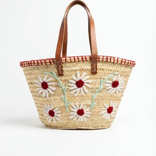 Capazo de Playa Flores Rojas 1