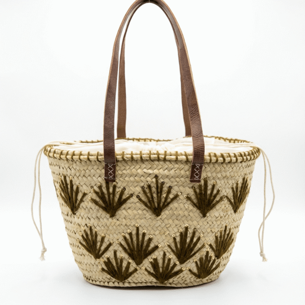 Capazo de playa hoja de palma 1