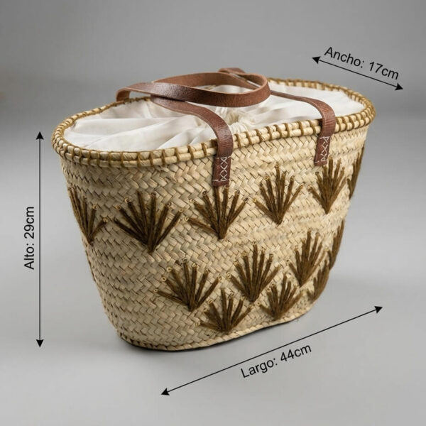 Capazo de playa hoja de palma 2