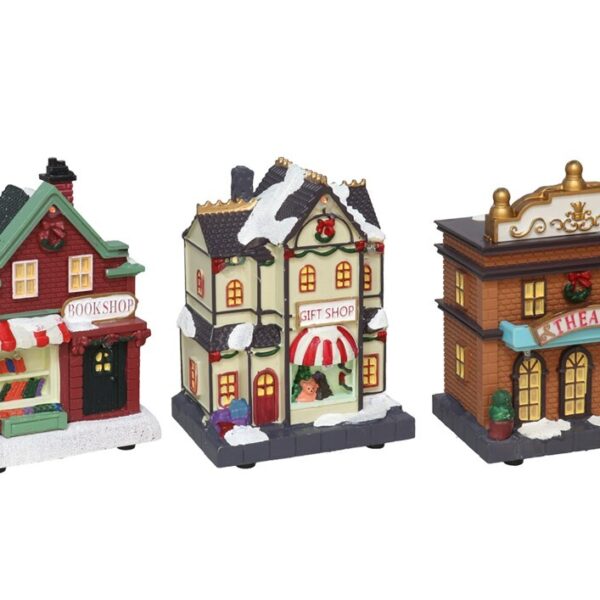 Edificios con Luz - Pueblo Navideño